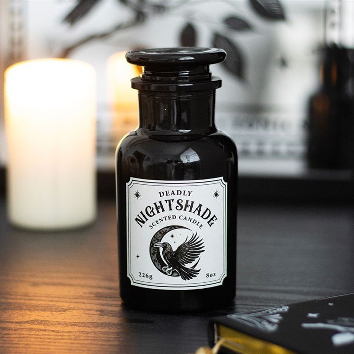 Mystic Raven Deadly Nightshade Apothecary Candle | Inspired Creative Gifts | UK Supplier