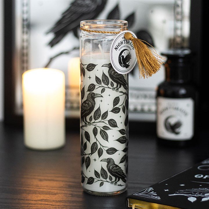 Mystic Raven Deadly Nightshade Tube Candle | Inspired Creative Gifts | UK Supplier