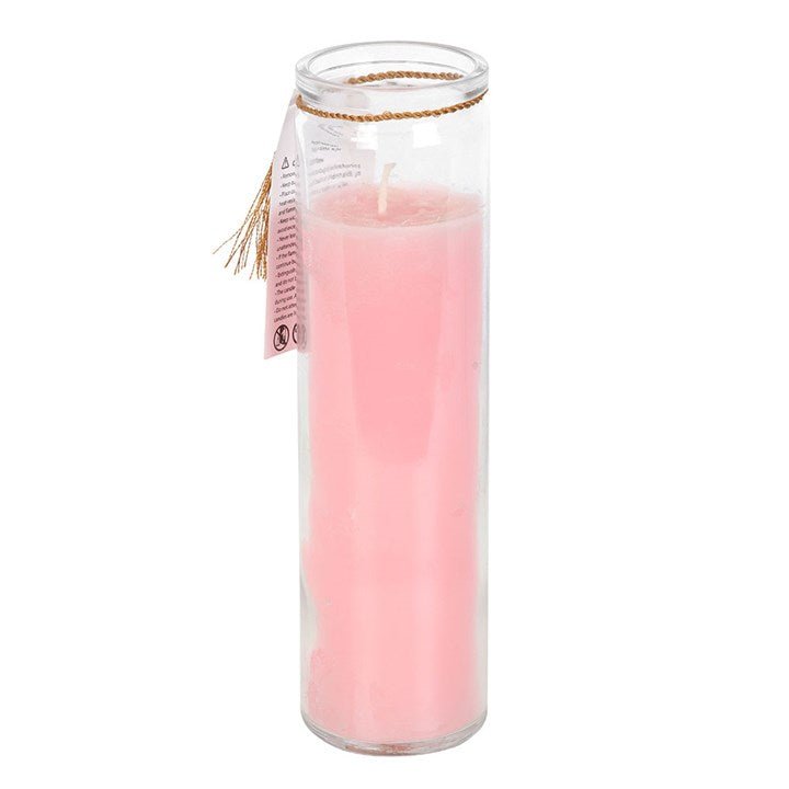 Mystic Rose Tube Candle with Rose Quartz Crystals | Inspired Creative Gifts | UK Supplier