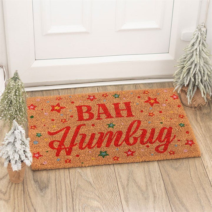 Natural Bah Humbug Christmas Doormat | Inspired Creative Gifts | UK Supplier