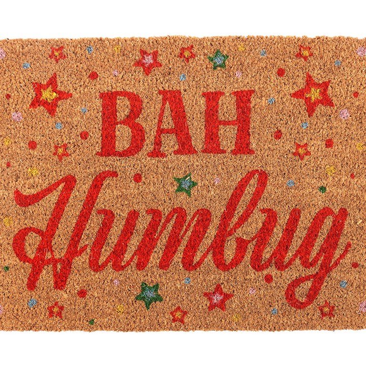 Natural Bah Humbug Christmas Doormat | Inspired Creative Gifts | UK Supplier
