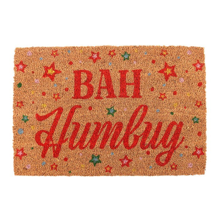 Natural Bah Humbug Christmas Doormat | Inspired Creative Gifts | UK Supplier