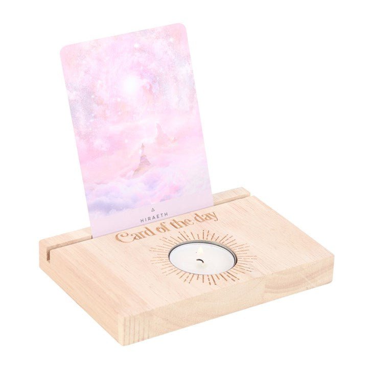 Natural Card of the Day Tarot Card Stand Tealight Holder | Inspired Creative Gifts | UK Supplier