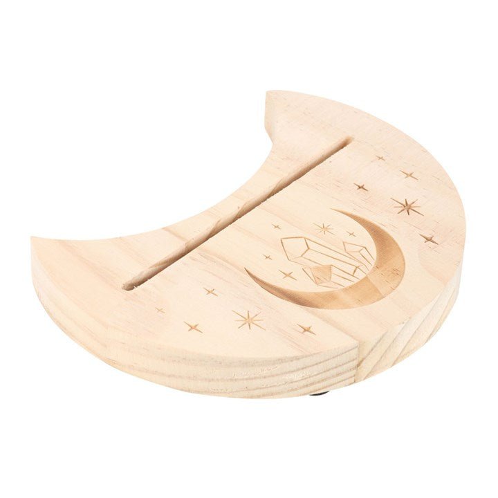Natural Crystal Crescent Moon Tarot Card Stand | Inspired Creative Gifts | UK Supplier