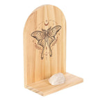 Natural Luna Moth Wooden Incense Holder Shelf | Inspired Creative Gifts | UK Supplier