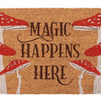 Natural Magic Happens Here Mushroom Doormat | Inspired Creative Gifts | UK Supplier