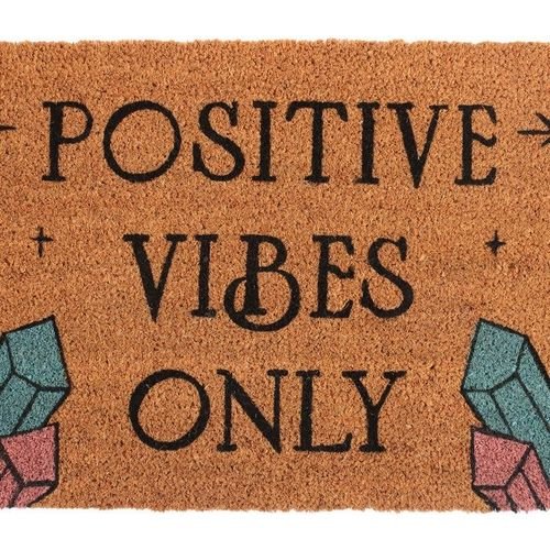 Natural Positive Vibes Only Doormat | Inspired Creative Gifts | UK Supplier