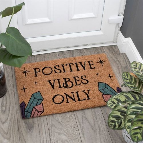 Natural Positive Vibes Only Doormat | Inspired Creative Gifts | UK Supplier