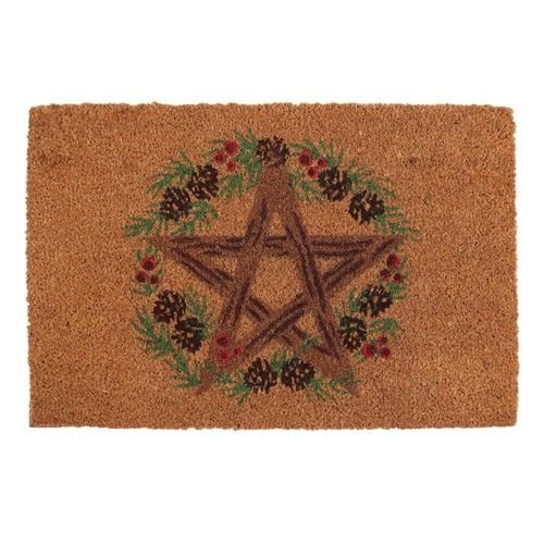 Natural Winter Solstice Pentagram Doormat | Inspired Creative Gifts | UK Supplier
