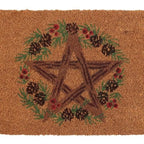 Natural Winter Solstice Pentagram Doormat | Inspired Creative Gifts | UK Supplier