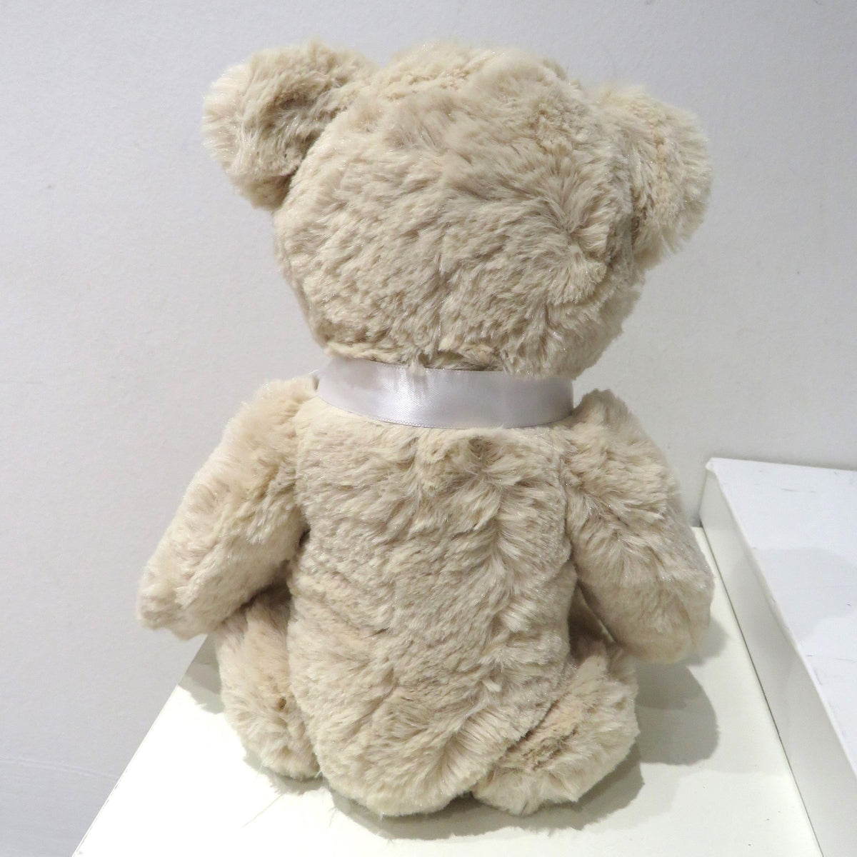 Personalised Teddy Bear & Edge Disc, Red Ribbon
