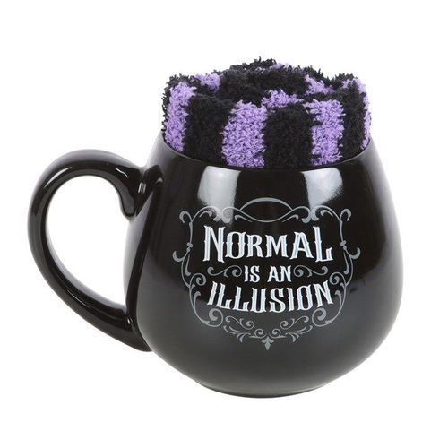 Normal is an Illusion Gothic Mug and Socks Set | Inspired Creative Gifts | UK Supplier