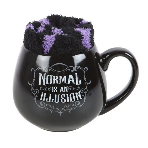 Normal is an Illusion Gothic Mug and Socks Set | Inspired Creative Gifts | UK Supplier
