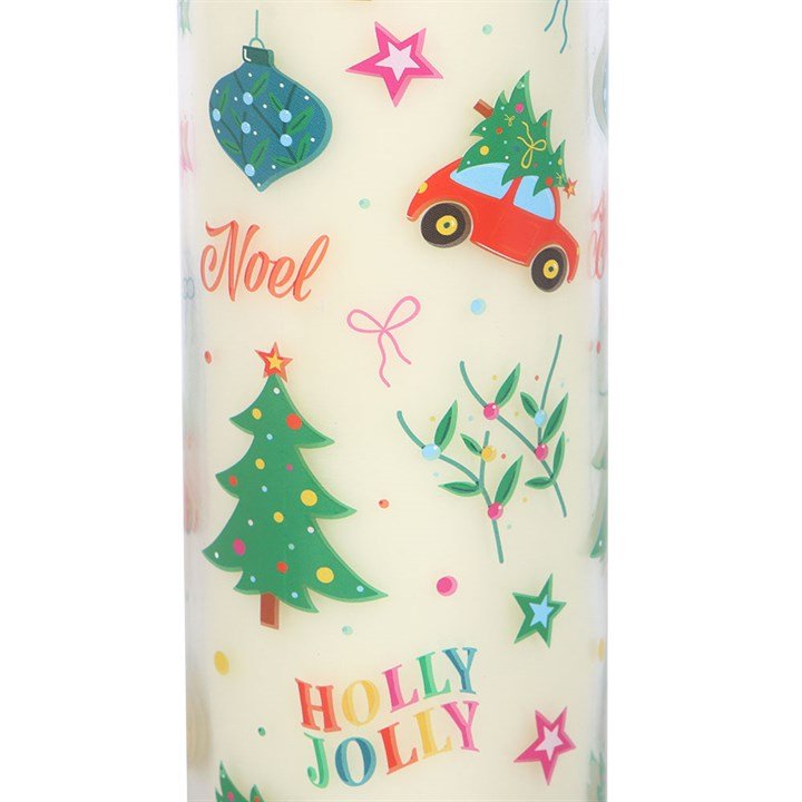 Nostalgic Christmas Print Christmas Pudding Scented Tube Candle | Inspired Creative Gifts | UK Supplier