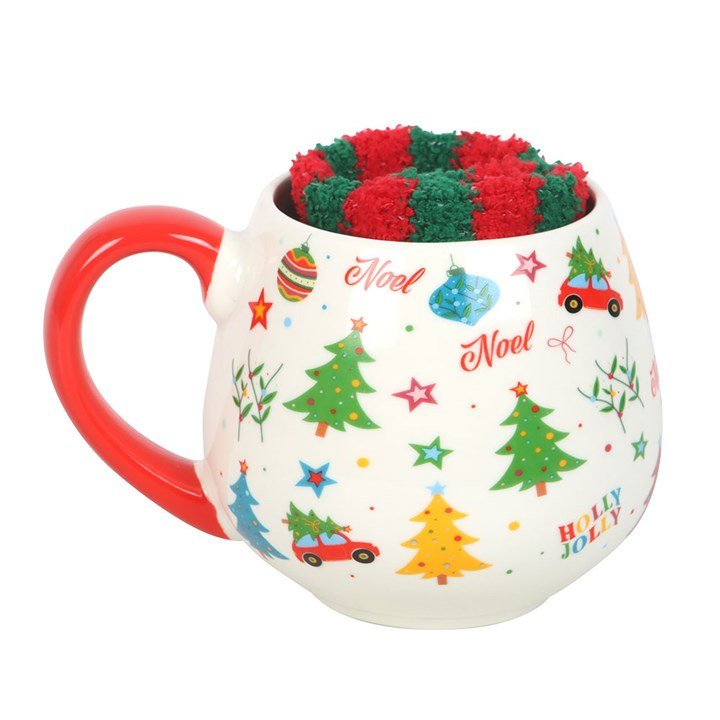 Nostalgic Christmas Print Mug and Socks Set | Inspired Creative Gifts | UK Supplier