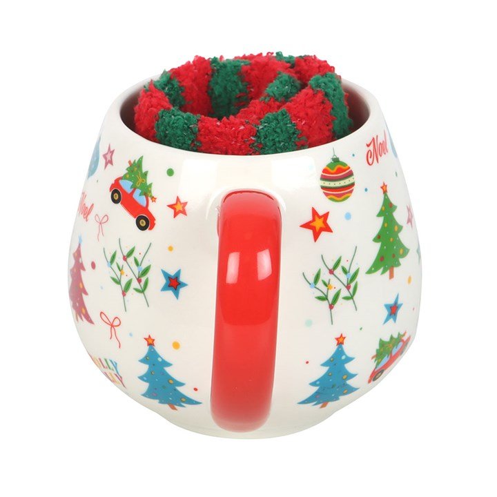 Nostalgic Christmas Print Mug and Socks Set | Inspired Creative Gifts | UK Supplier