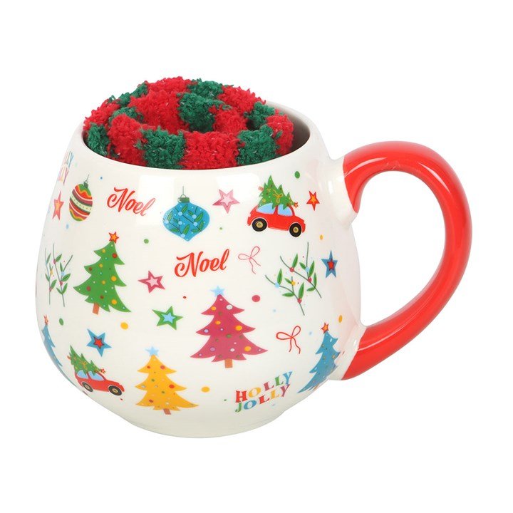 Nostalgic Christmas Print Mug and Socks Set | Inspired Creative Gifts | UK Supplier