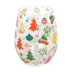 Nostalgic Christmas Print Stemless Glass | Inspired Creative Gifts | UK Supplier
