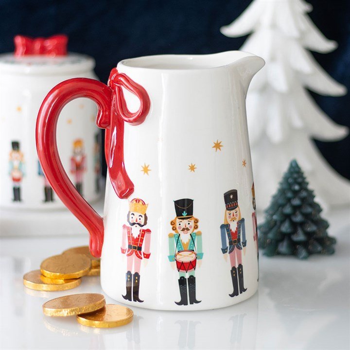 Nutcracker Ceramic Flower Jug with Bow | Inspired Creative Gifts | UK Supplier