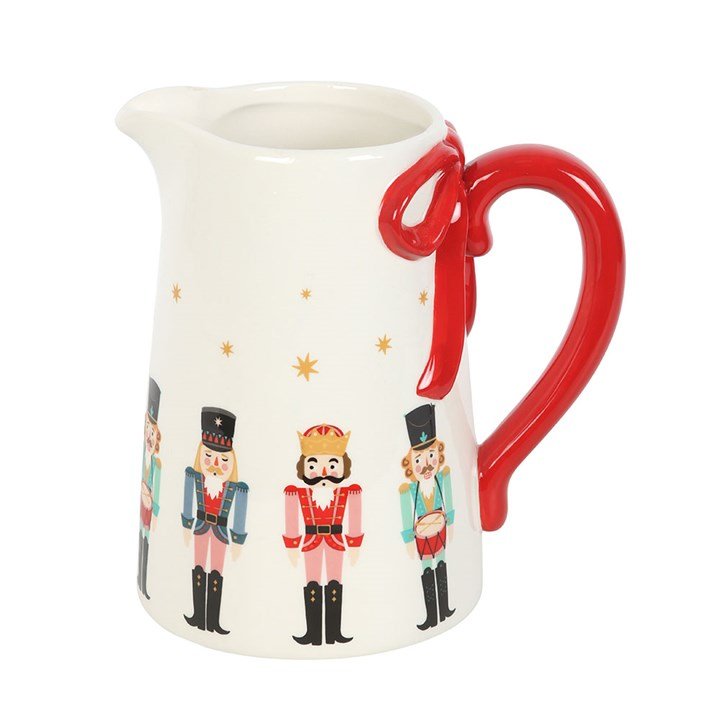 Nutcracker Ceramic Flower Jug with Bow | Inspired Creative Gifts | UK Supplier