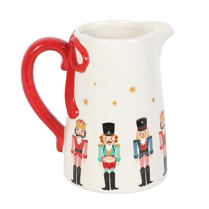 Nutcracker Ceramic Flower Jug with Bow | Inspired Creative Gifts | UK Supplier