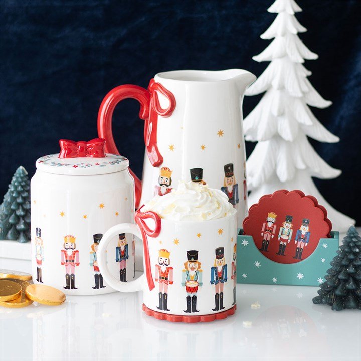 Nutcracker Storage Jar with Bow | Inspired Creative Gifts | UK Supplier