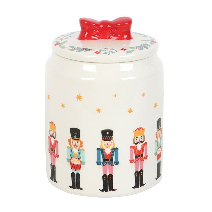 Nutcracker Storage Jar with Bow | Inspired Creative Gifts | UK Supplier