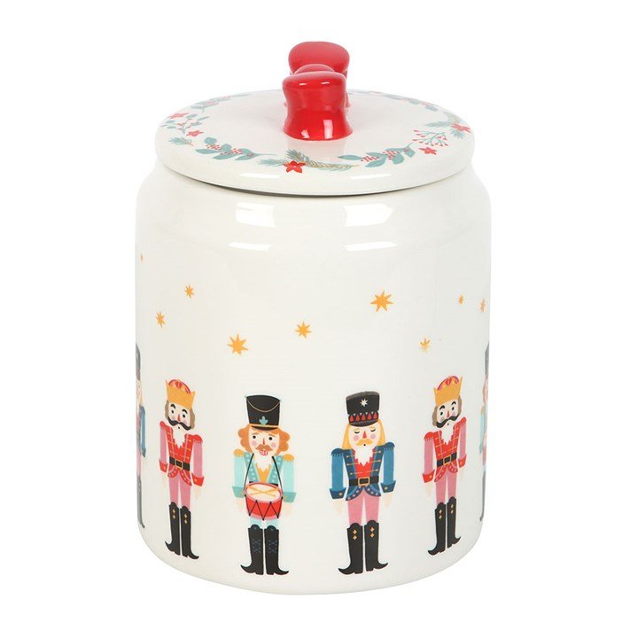 Nutcracker Storage Jar with Bow | Inspired Creative Gifts | UK Supplier