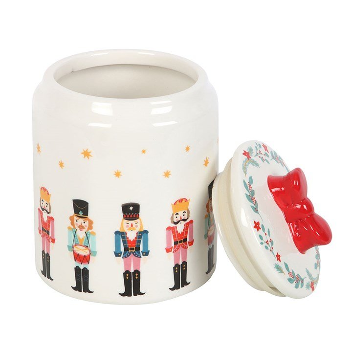 Nutcracker Storage Jar with Bow | Inspired Creative Gifts | UK Supplier