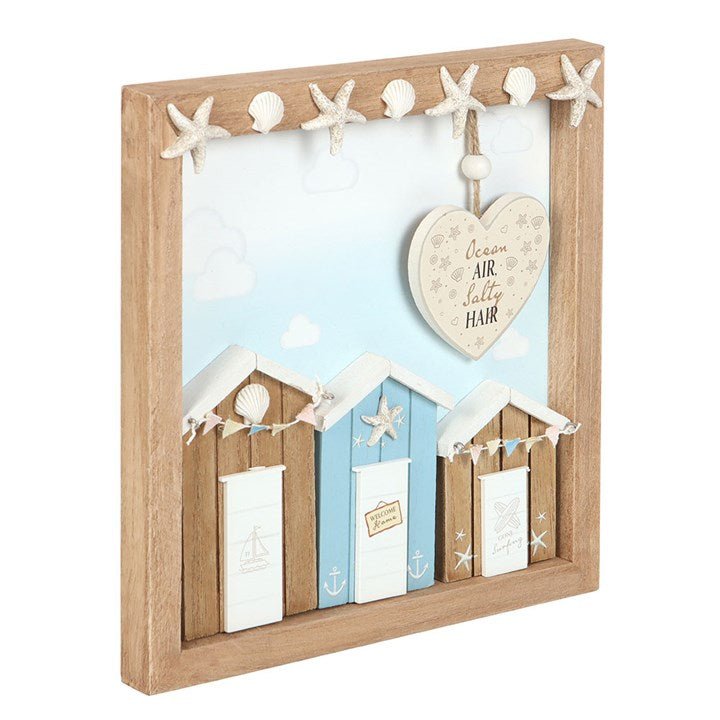 Ocean Air Salty Hair 3D Shell Beach Hut MDF Plaque | Inspired Creative Gifts | UK Supplier