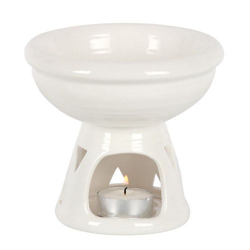 Off White Deep Bowl Oil Burner and Wax Warmer | Inspired Creative Gifts | UK Supplier