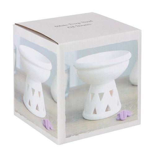Off White Deep Bowl Oil Burner and Wax Warmer | Inspired Creative Gifts | UK Supplier