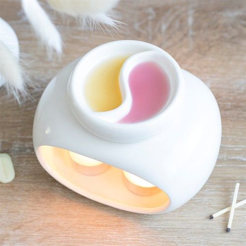 Off White Double Oil Burner | Inspired Creative Gifts | UK Supplier