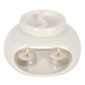 Off White Double Oil Burner | Inspired Creative Gifts | UK Supplier