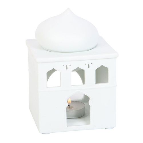 Off White Mosque Oil Burner and Incense Cone Holder | Inspired Creative Gifts | UK Supplier