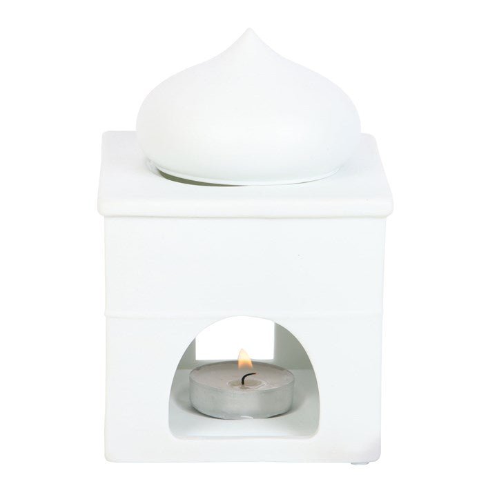 Off White Mosque Oil Burner and Incense Cone Holder | Inspired Creative Gifts | UK Supplier