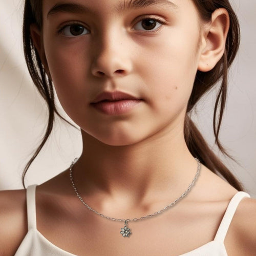 Dinky Daisy Girls Silver Necklace | Woman's Necklace | Inspired Creative Gifts