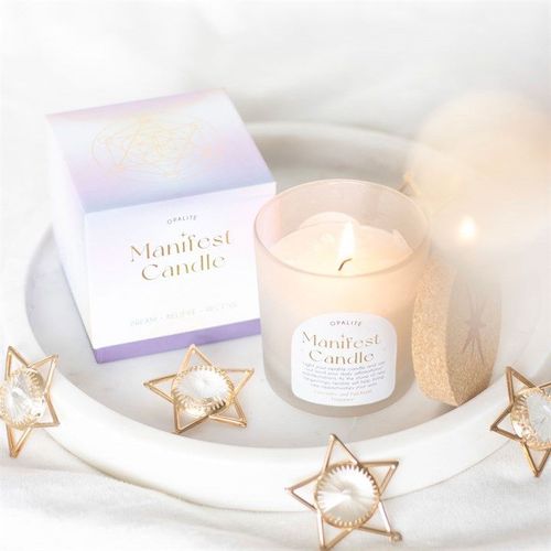 Opalite Lavender & Patchouli Manifestation Candle | Inspired Creative Gifts | UK Supplier