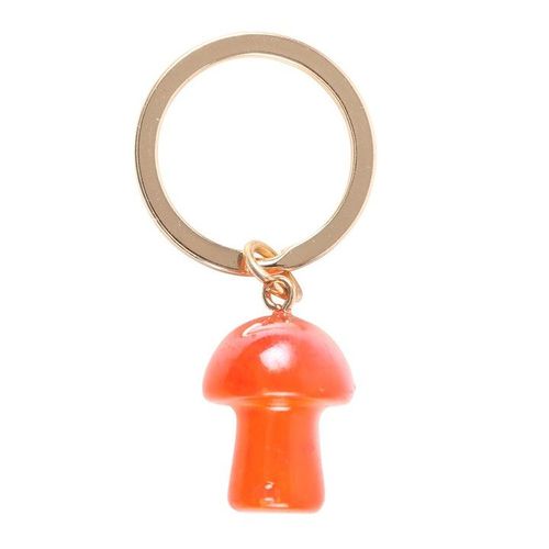 Orange Aura Crystal Mushroom Keyring | Inspired Creative Gifts