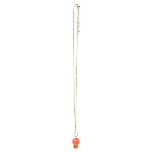 Orange Aura Crystal Mushroom Necklace Greeting Card | Inspired Creative Gifts | UK Supplier