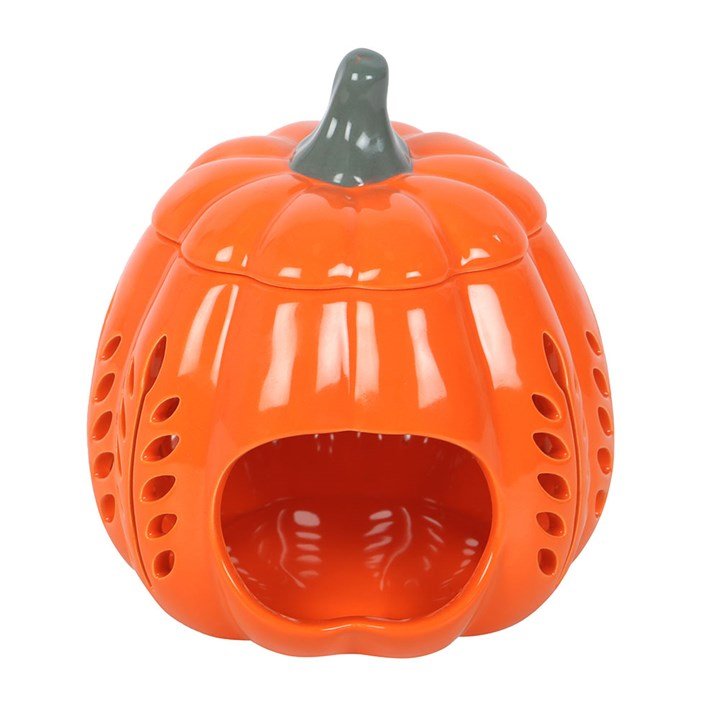 Orange Leaf Cut Out Pumpkin Oil Burner and Wax Warmer | Inspired Creative Gifts | UK Supplier