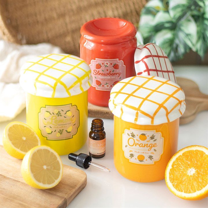 Orange Marmalade Jar Oil Burner and Wax Warmer | Inspired Creative Gifts | UK Supplier