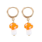 Orange Mushroom Dangle Earrings | Inspired Creative Gifts | UK Supplier