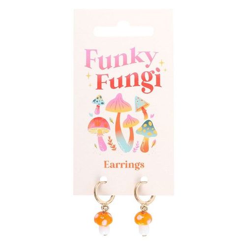 Orange Mushroom Dangle Earrings | Inspired Creative Gifts | UK Supplier