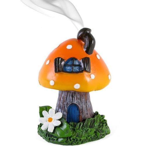 Orange Smoking Toadstool Incense Cone Holder | Inspired Creative Gifts | UK Supplier