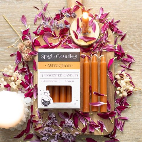 Pack of 12 Attraction Spell Candles | Inspired Creative Gifts | UK Supplier