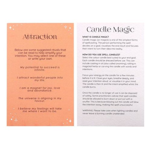 Pack of 12 Attraction Spell Candles | Inspired Creative Gifts | UK Supplier