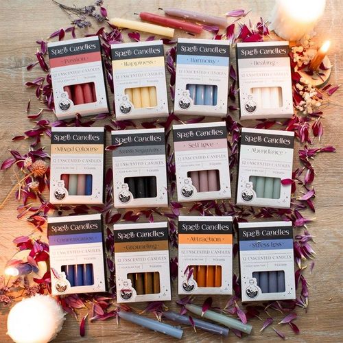 Pack of 12 Harmony Spell Candles | Inspired Creative Gifts | UK Supplier
