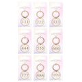 Pack of 9 Angel Number Keyrings | Inspired Creative Gifts | UK Supplier