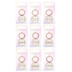 Pack of 9 Angel Number Keyrings | Inspired Creative Gifts | UK Supplier